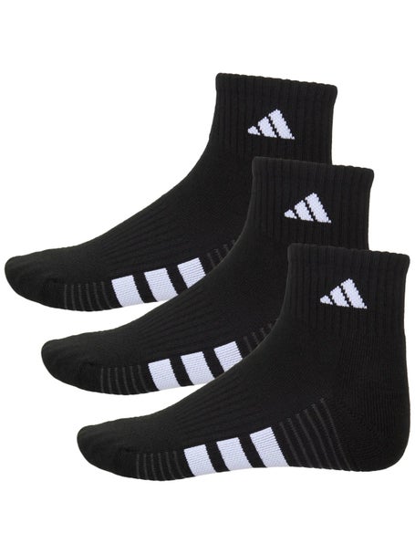 adidas Womens Cushioned 4.0 3-Pack Quarter Socks Black