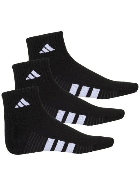 adidas Womens Cushioned 4.0 3-Pack Quarter Socks Black