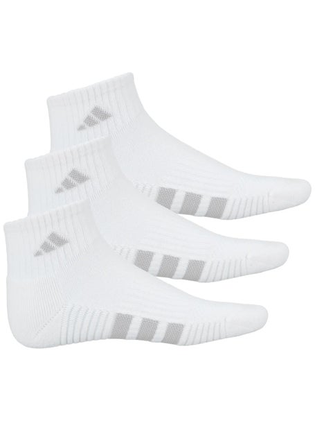 adidas Womens Cushioned 4.0 3-Pack Quarter Socks White