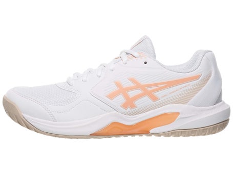 Asics Gel Dedicate 9 Wh/Cantaloupe Womens Shoes