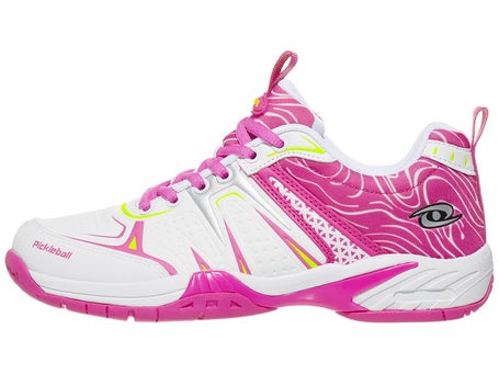 Acacia Dinkshot II White/Pink Woms Pickleball Shoes