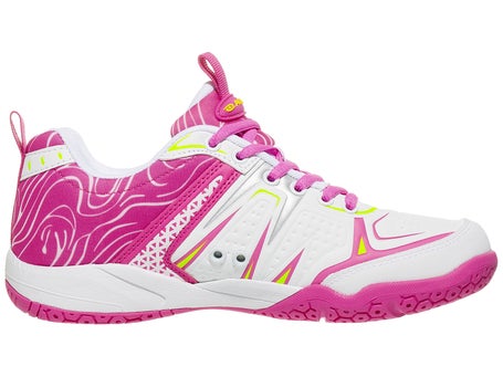 Acacia Dinkshot II White/Pink Woms Pickleball Shoes