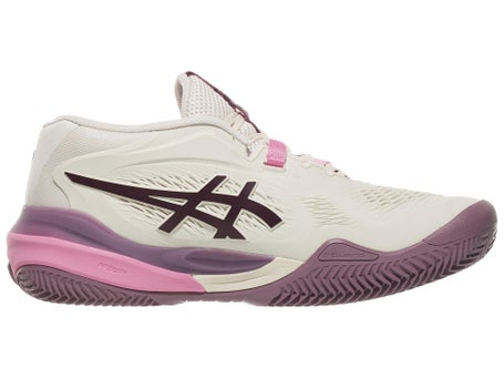 Asics Gel Resolution X Clay Oat/Aubergine Womens Shoes