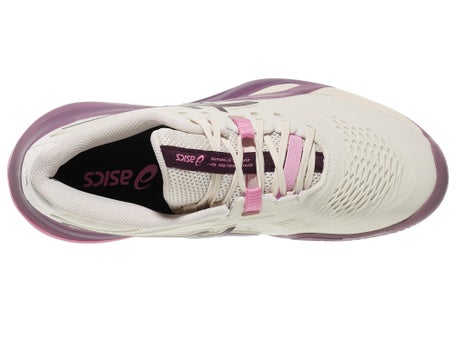 Asics Gel Resolution X Clay Oat/Aubergine Womens Shoes