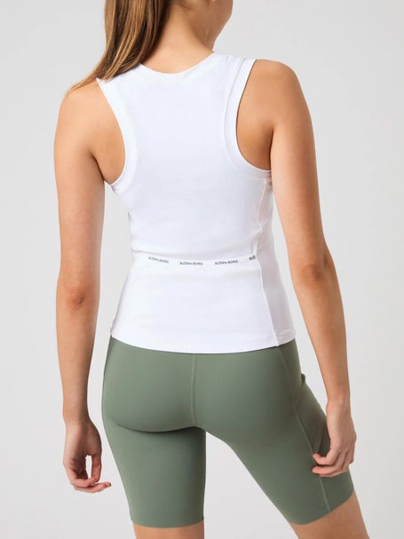 Bjorn Borg Womens Ace Pocket Rib Tank - White