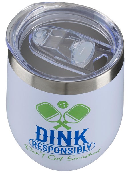 Born To Rally Pickleball Wine Tumbler -Dink Responsibly