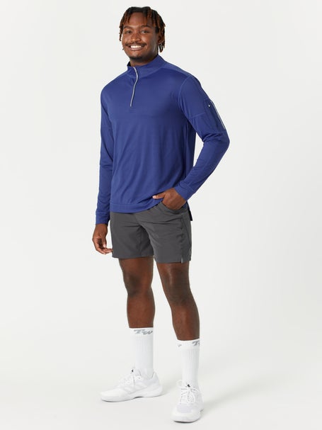 BloqUV Mens Long Sleeve Zip Top - Navy