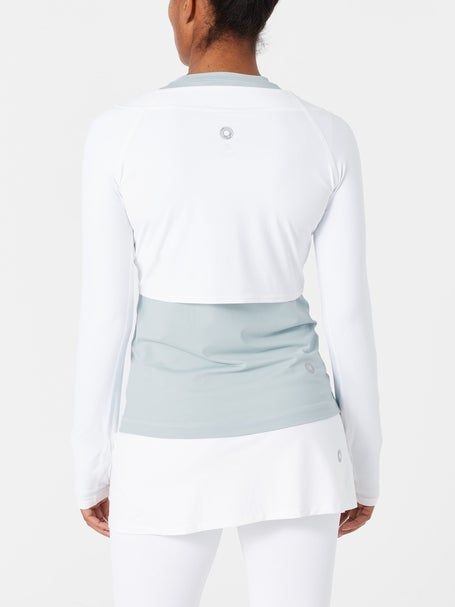BloqUV Womens Crop Long Sleeve Top - White