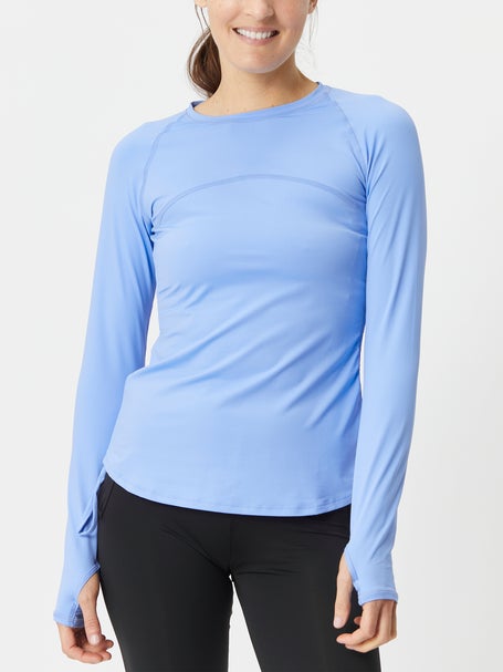 BloqUV Womens Drawstring Long Sleeve Top - Indigo