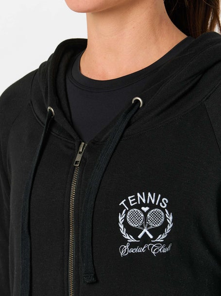 Bird & Vine Womens Fleece Zip Tennis Crest