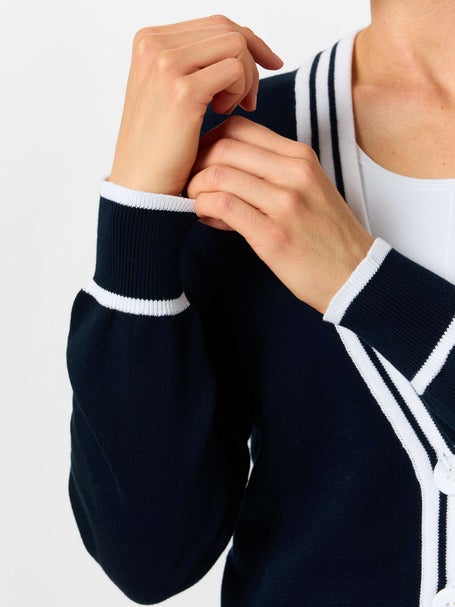 Bubble Womens Crossed Racquets Mel Cardigan - Navy