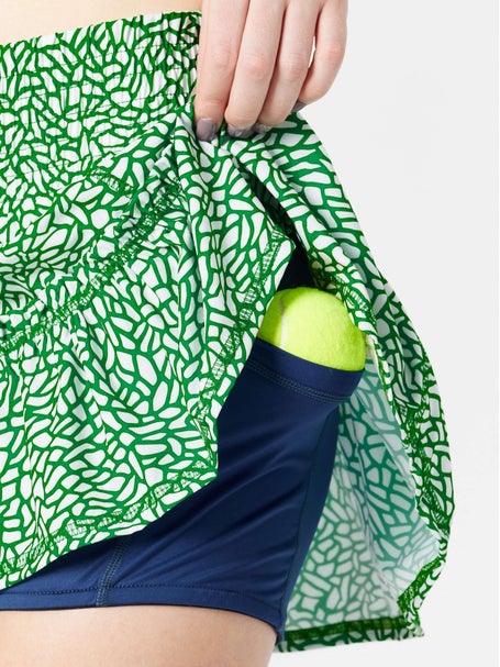 Bubble Womens Lawley Skirt - Green Geometric