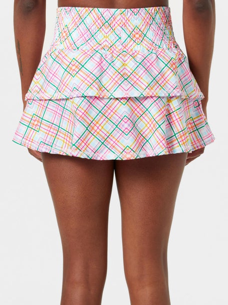 Bubble Womens Ruffle Skirt - Multi Plaid