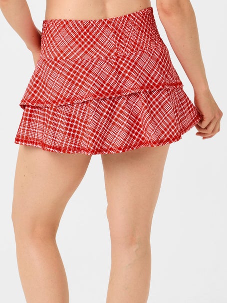 Bubble Womens Ruffle Skirt - Houndstooth