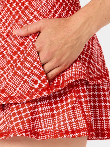 Bubble Womens Ruffle Skirt - Houndstooth