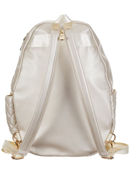 Court Couture Monaco Quilted Argyle Backpack Champagne