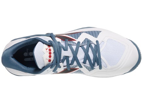 Diadora Speed B.Icon 2 White/Ocean/Salsa Mens Shoe 
