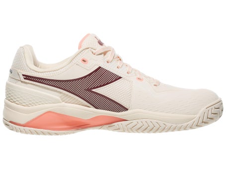 Diadora Blushield Torneo 3 White/Maroon Womens Shoes