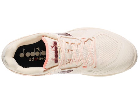 Diadora Blushield Torneo 3 White/Maroon Womens Shoes