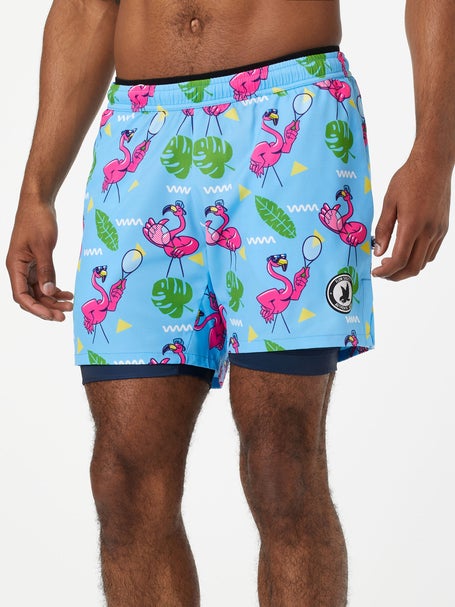 Flow Society Mens Flamingo Tennis 2-in-1 Short