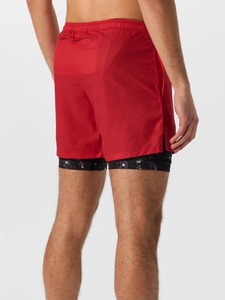 Flow Society Mens Red Rainmaker 2-in-1 Short