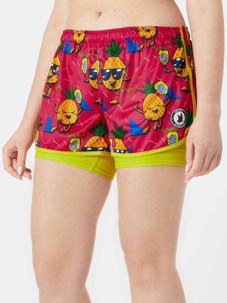 Flow Society Women 2-in-1 Pineapple Pickleball Short