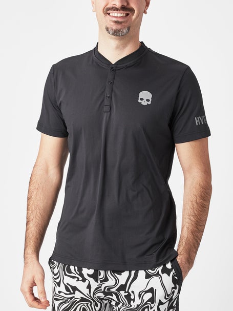 Hydrogen Mens Tech Serafino Henley Top - Black