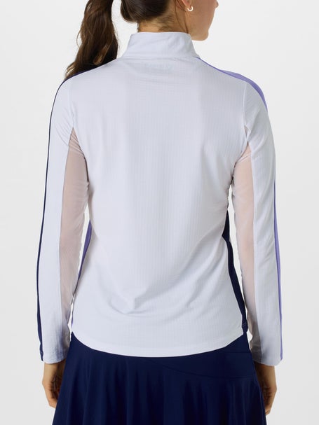 IBKUL Womens Colorblock Zip Long Sleeve