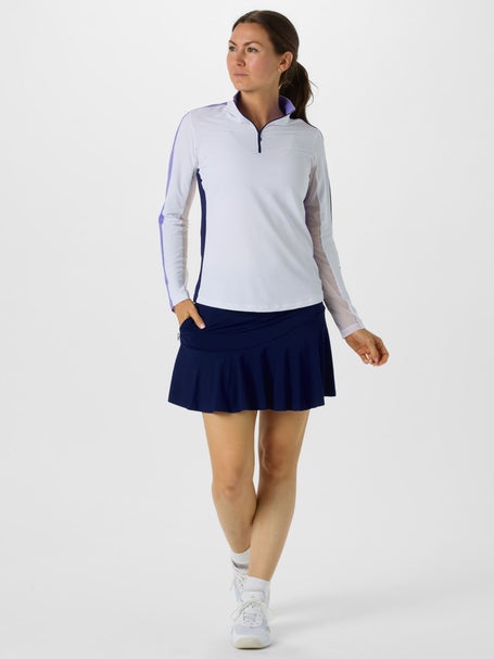 IBKUL Womens Colorblock Zip Long Sleeve