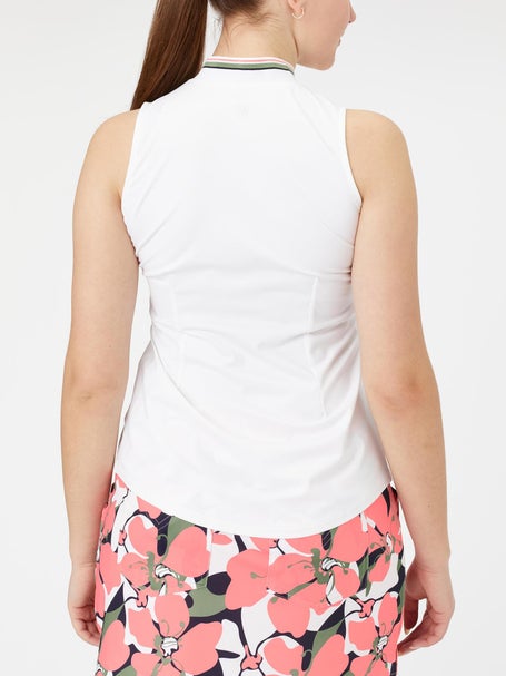 Jofit Womens Tropical Sunrise Rib Collar Cutaway Tank