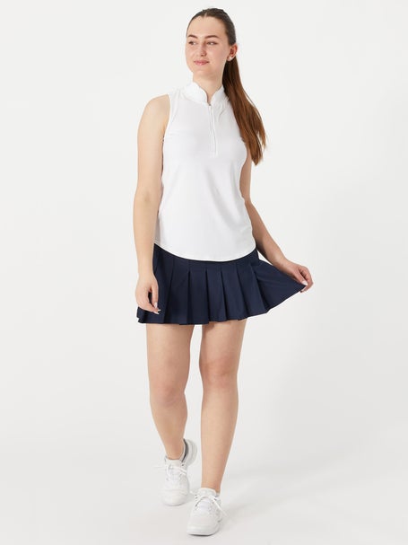 Jofit Womens Core Scallop Mock Cutaway Tank - White