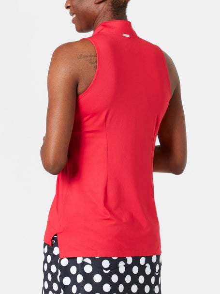 Jofit Womens Cranberry Cosmo Cutaway Placket Tank