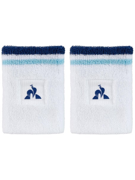 Le Coq Sportif Summer Doublewide Wristbands White/Coast