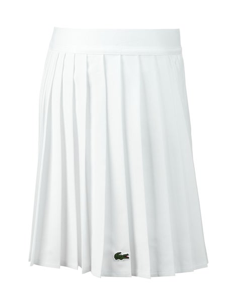 Lacoste Girls Pleat Performance Skirt - White