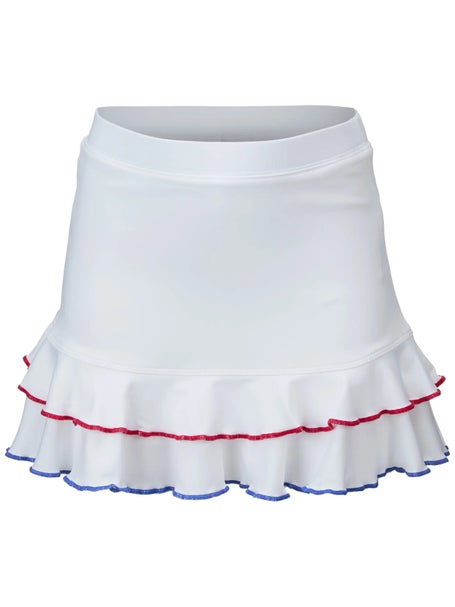 Li Mi Girls Stars & Stripes Double Ruffle Skirt