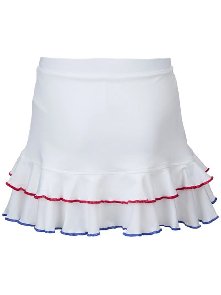 Li Mi Girls Stars & Stripes Double Ruffle Skirt