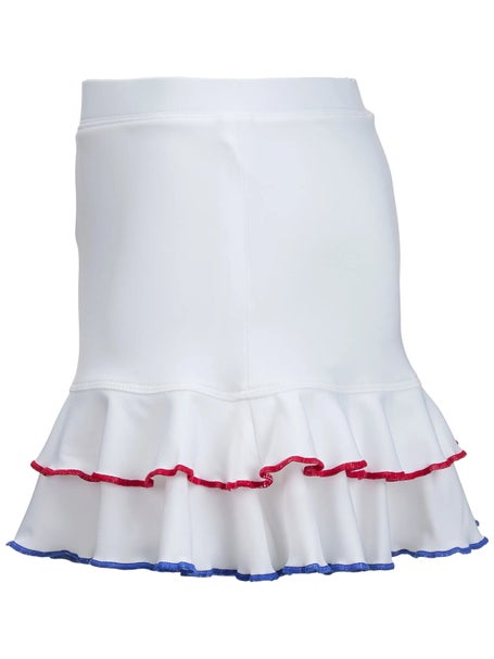 Li Mi Girls Stars & Stripes Double Ruffle Skirt