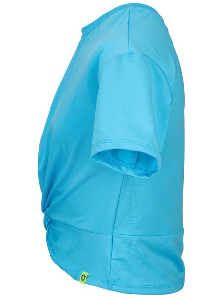 Lucky In Love Girls Peek-A-Bow Top - Blue