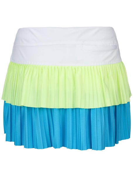 Lucky In Love Girls Doubles Pleat Skirt - Blue