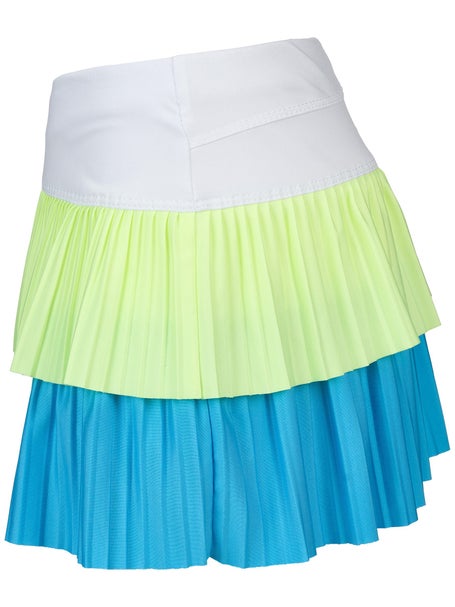 Lucky In Love Girls Doubles Pleat Skirt - Blue