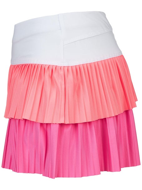 Lucky In Love Girls Doubles Pleat Skirt - Taffy Pink