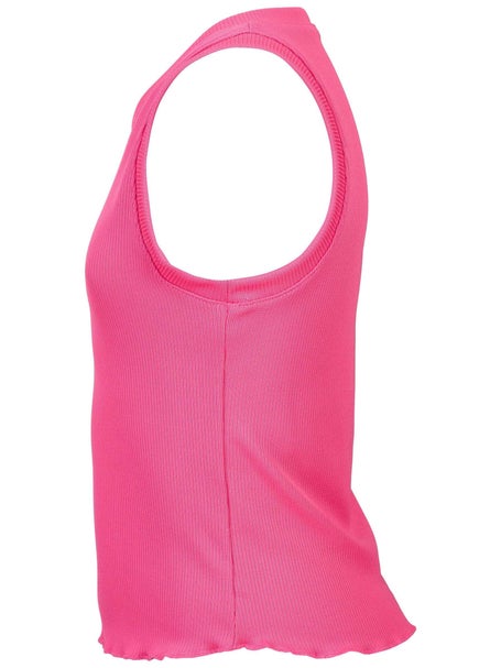 Lucky In Love Girls Flutterline Tank - Taffy Pink