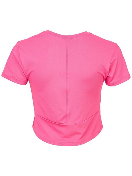 Lucky In Love Girls Peek-A-Bow Top - Taffy Pink