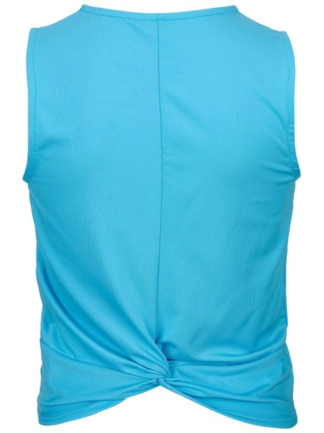 Lucky In Love Girls Tie Break Tank - Blue