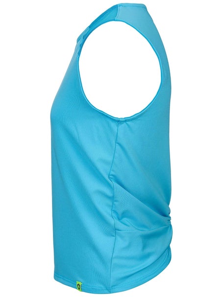 Lucky In Love Girls Tie Break Tank - Blue
