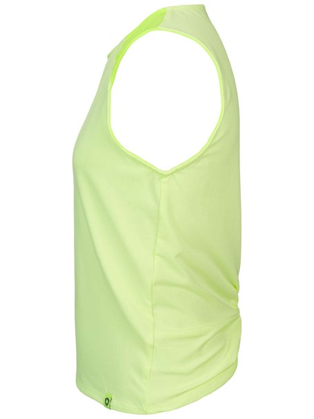 Lucky In Love Girls Tie Break Tank - Lemon