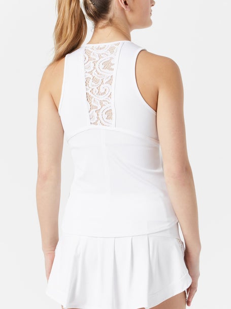 Lucky in Love Womens Lacing Around Fast Lane Rib Tank