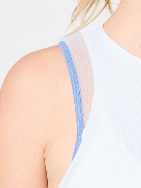 Lucky In Love Womens Blues High Neck Action Tank