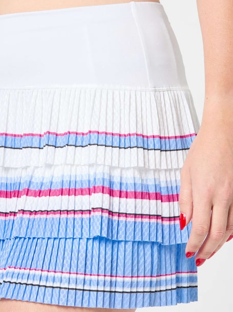 Lucky In Love Womens Blues Long Tournament Pleat Skirt