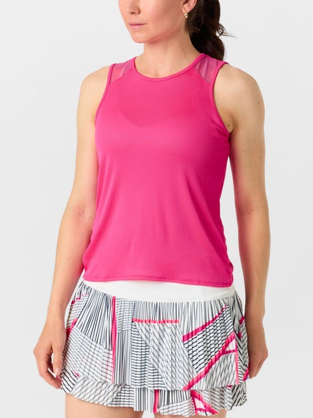 Lucky in Love Womens Core Twist Back Rib Tank - Pink